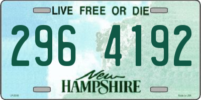 NH license plate 2964192