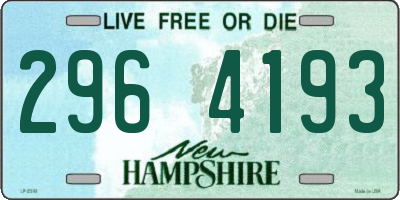 NH license plate 2964193