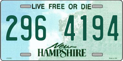 NH license plate 2964194