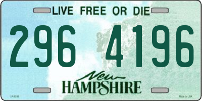 NH license plate 2964196