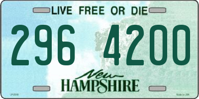 NH license plate 2964200
