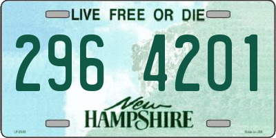 NH license plate 2964201