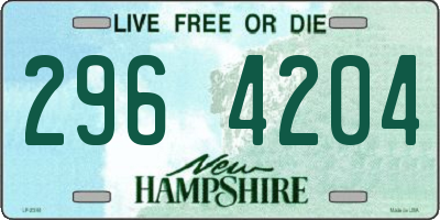 NH license plate 2964204