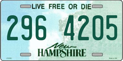 NH license plate 2964205