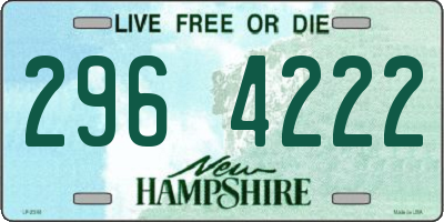 NH license plate 2964222