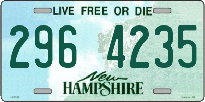 NH license plate 2964235