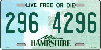 NH license plate 2964296