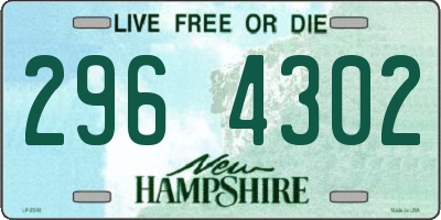 NH license plate 2964302