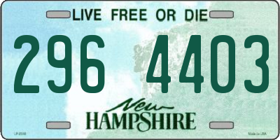 NH license plate 2964403