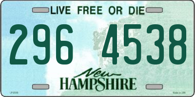 NH license plate 2964538