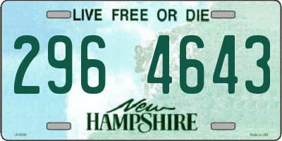 NH license plate 2964643