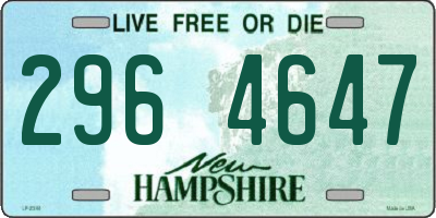 NH license plate 2964647