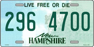NH license plate 2964700