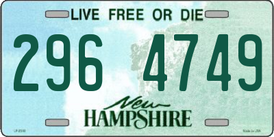 NH license plate 2964749