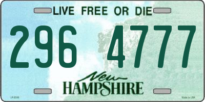NH license plate 2964777