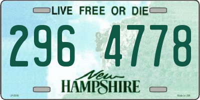 NH license plate 2964778