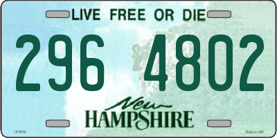 NH license plate 2964802