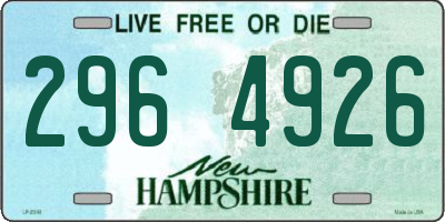 NH license plate 2964926