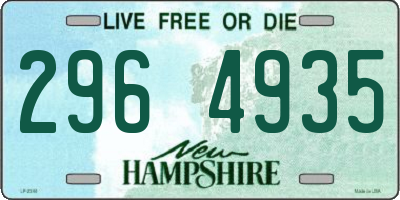 NH license plate 2964935