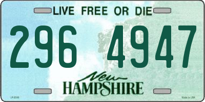 NH license plate 2964947