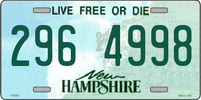 NH license plate 2964998