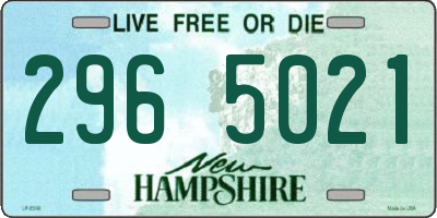 NH license plate 2965021