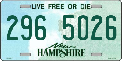 NH license plate 2965026