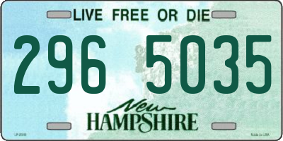 NH license plate 2965035