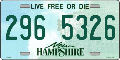 NH license plate 2965326