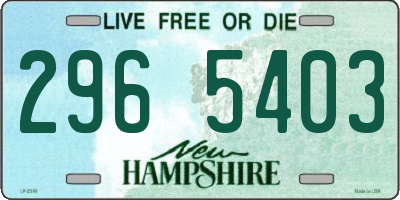 NH license plate 2965403