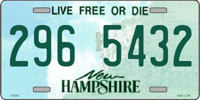 NH license plate 2965432