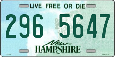 NH license plate 2965647