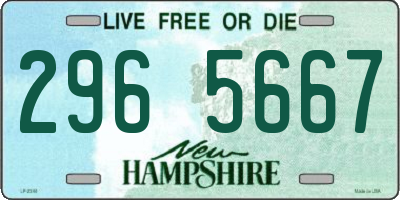 NH license plate 2965667