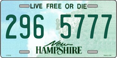 NH license plate 2965777
