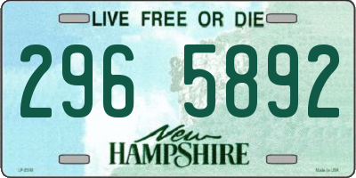 NH license plate 2965892