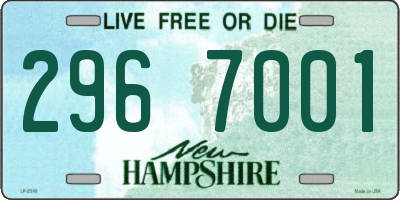 NH license plate 2967001