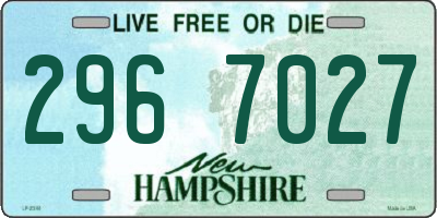 NH license plate 2967027