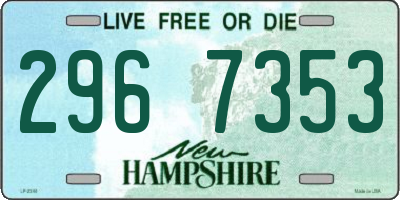 NH license plate 2967353