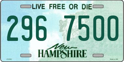 NH license plate 2967500