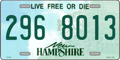NH license plate 2968013