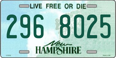 NH license plate 2968025