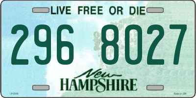NH license plate 2968027
