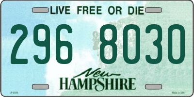NH license plate 2968030