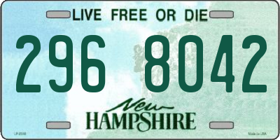 NH license plate 2968042