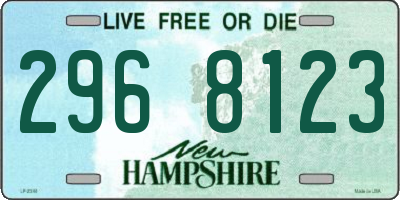 NH license plate 2968123
