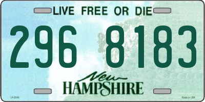 NH license plate 2968183
