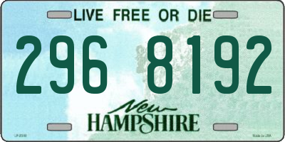 NH license plate 2968192