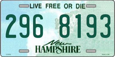 NH license plate 2968193