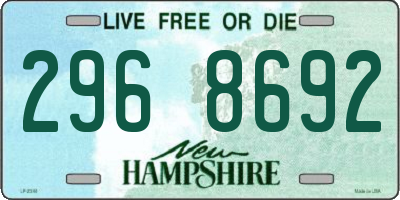NH license plate 2968692