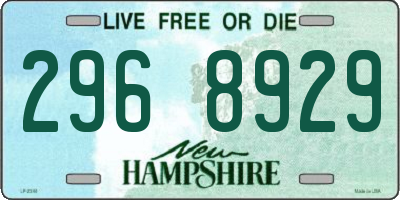 NH license plate 2968929